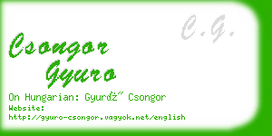 csongor gyuro business card